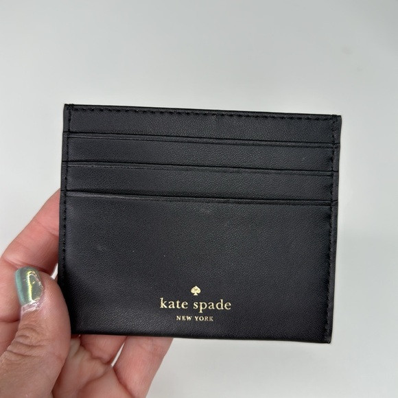 Kate Spade Winter Wonderland Ice Skating Card Holder gift slim wallet - Picture 2 of 9